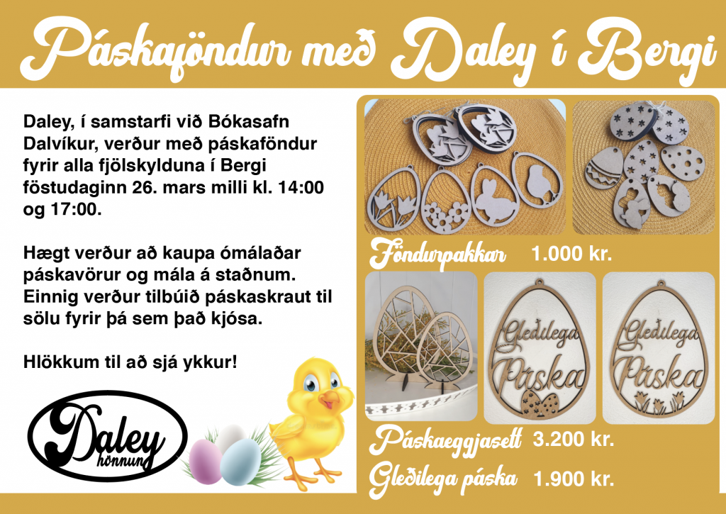 Páskaföndur með Daley og bókasafninu