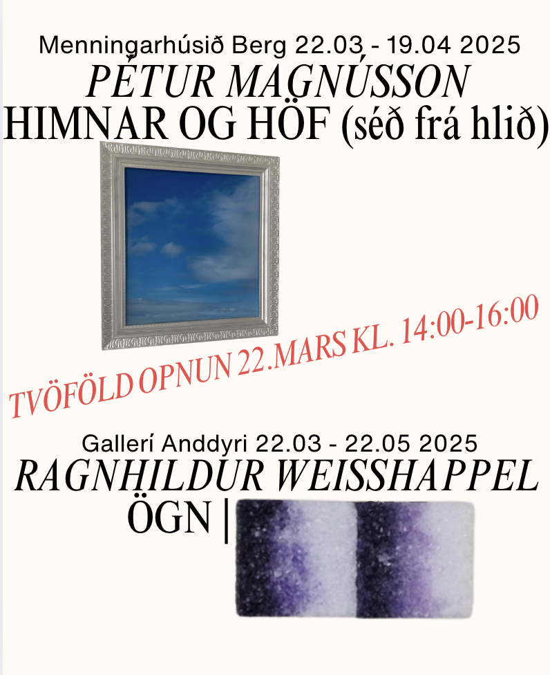 tvöföld opnun- Ragnhildur Weisshappel og Pétur Magnússon