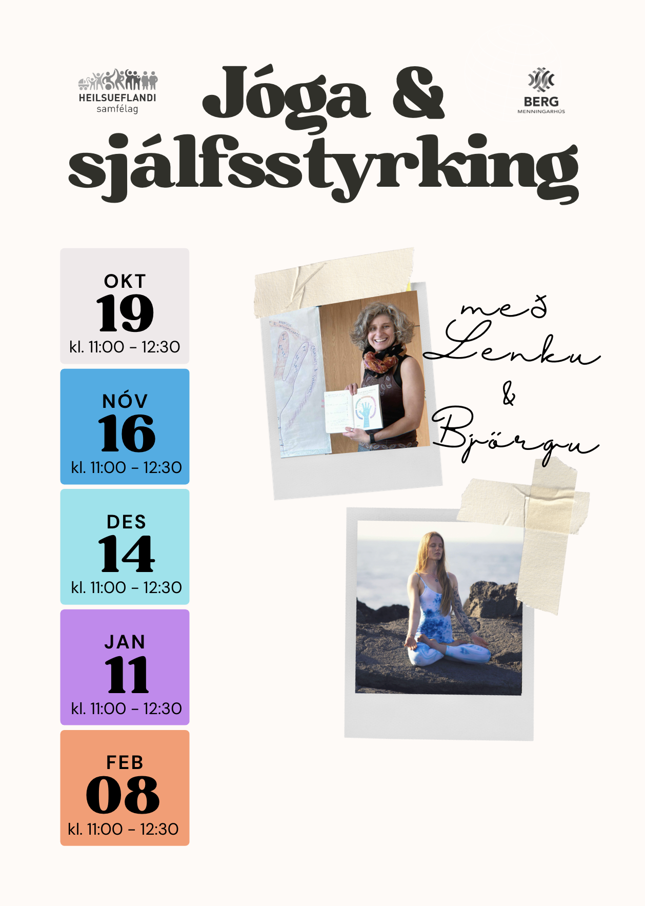 Jóga og sjálfsstyrking með Lenku og Björgu