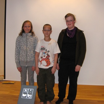 Lilja Gestsdóttir, Andri Már Flosason og Súsanna Svansdóttir Ljóðasamkeppni Dalvíkurskóla 2