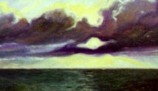 O1O – Himinn og haf – Olía á masónít
1980 – Landslagsmynd undir áhrifum frá Þórarinni B.Þorláks og Rómantíkinni