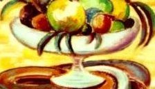 O28 – Sátt – Olía á masónít
1974 – Kyrralífsmynd /Uppstilling undir áhrifum frá Cézanne.