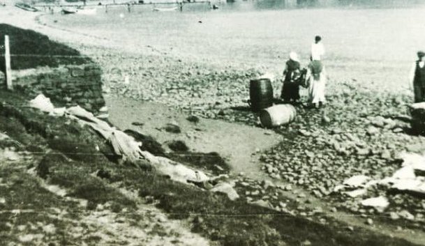 Mánudagsmyndin er tileinkuð sögu Dalvíkurbyggðar.  Þarna má sjá fólk vinna á upphafstímum sjávarútvegsins á Dalvík. Þetta er fyrir tíma hafnarinnar enda fyrsta höfnin á Dalvík ekki reist fyrr en 1939. Fram að þeim tíma voru reistar trèbryggjur sem dugðu flestar frekar skammt í barráttunni við náttúruöflin. Í kringum árið 1950 þá fór svo allt á hvolf hér á síldarvertíð en talið er að það sé henni að þakka hversu fljótt Dalvík byggðist upp.  
Ljósmynd: Daniel Bruun, 1909