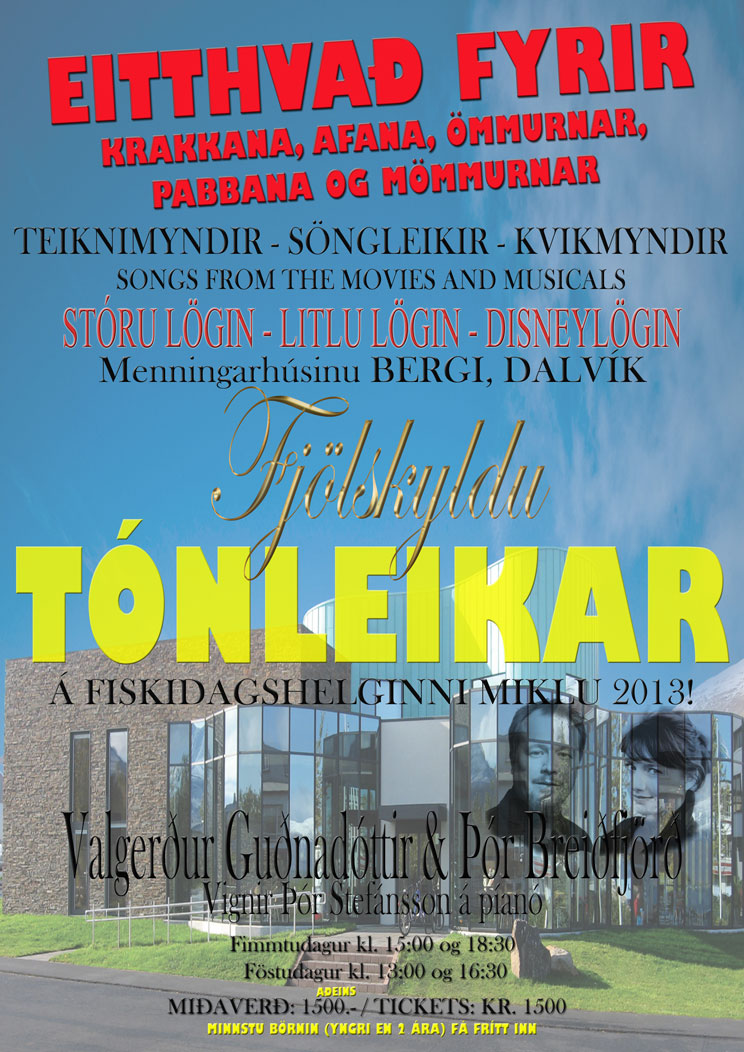 Disney - fjölskyldutónleikar, fimmtudag og föstudag