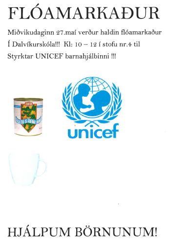 Flóamarkaður til styrktar UNICEF