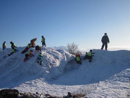 Stuð og fjör í snjónum