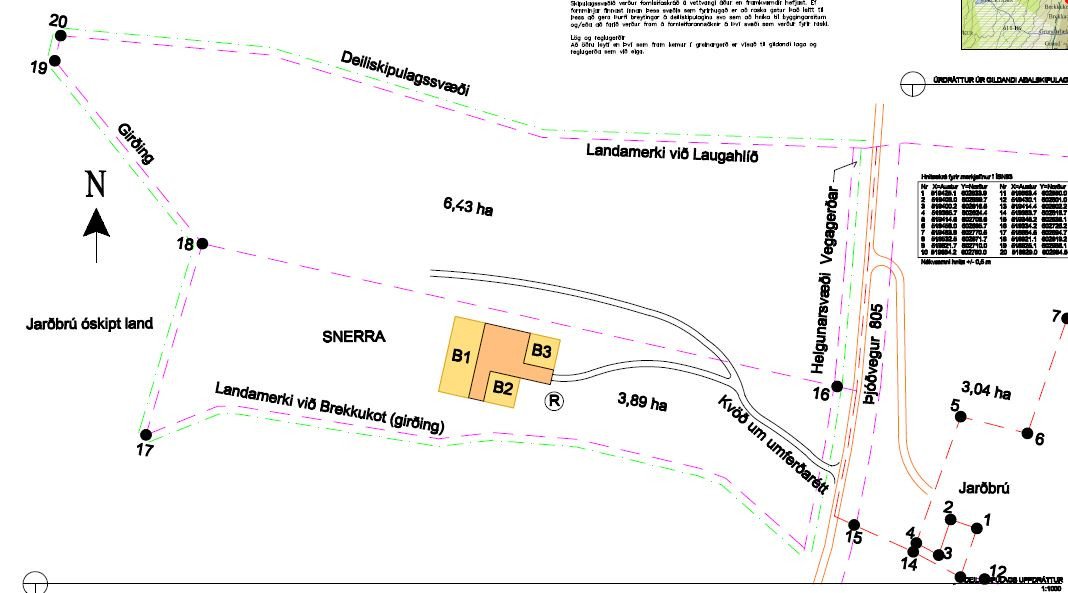 Auglýsing um skipulagsmál í Dalvíkurbyggð - deiliskipulag Snerra