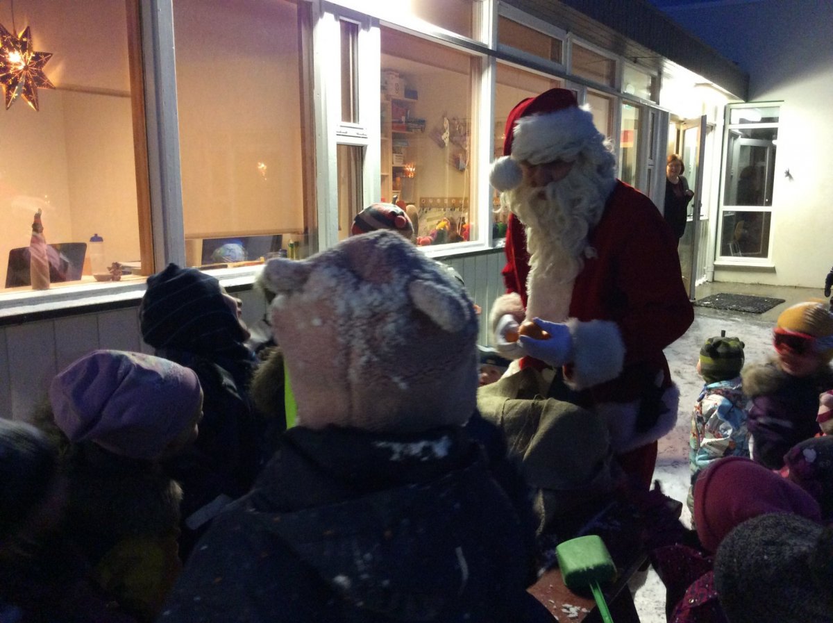 Jólasveinn í heimsókn