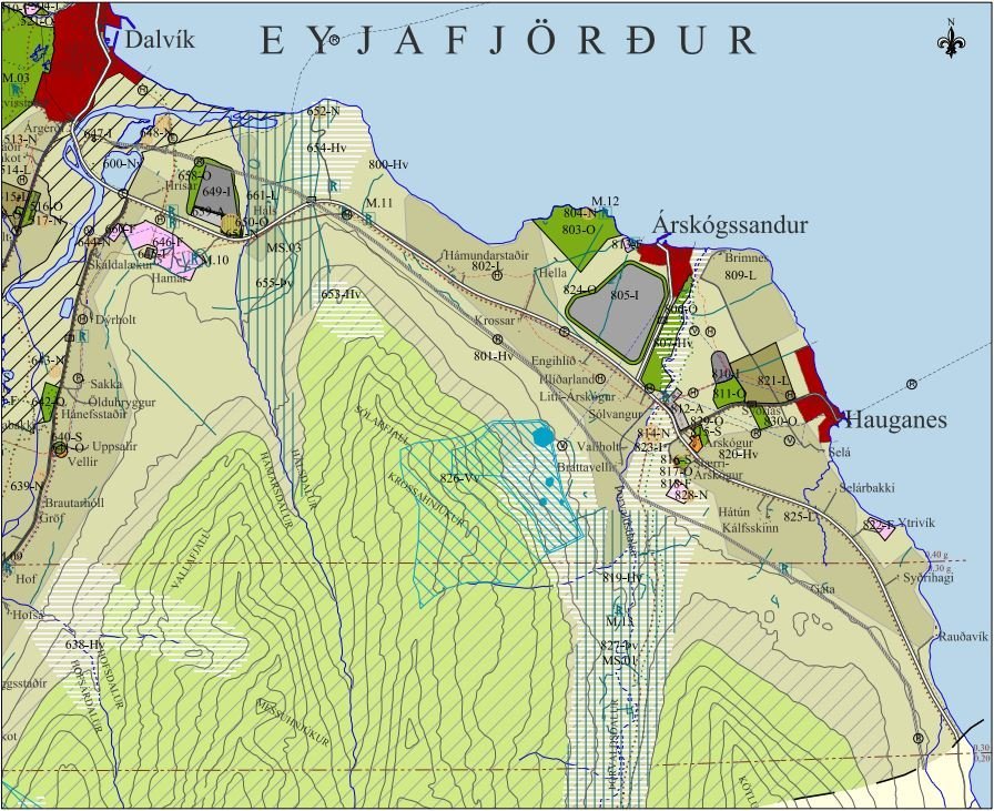 Dalvíkurlína 2 - Tillaga að breytingu á aðalskipulagi