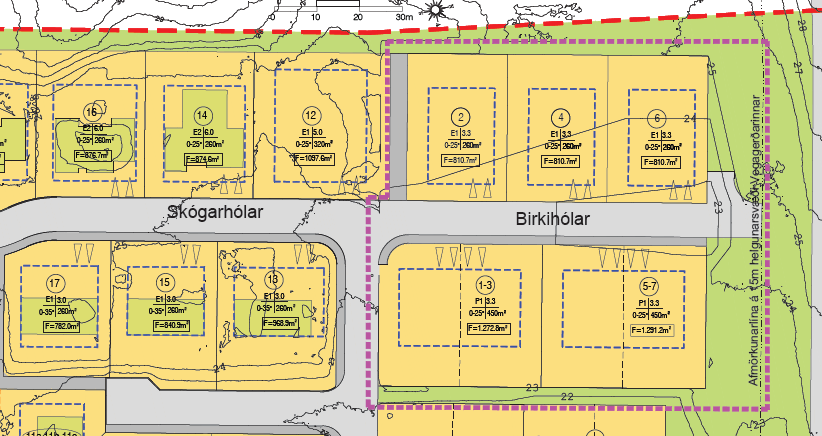 Birkihólar – Breyting á deiliskipulagi Hóla- og Túnahverfis