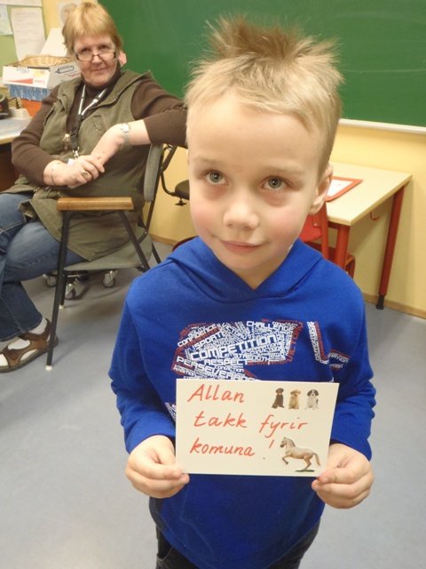 Skólaheimsókn Allans Inga