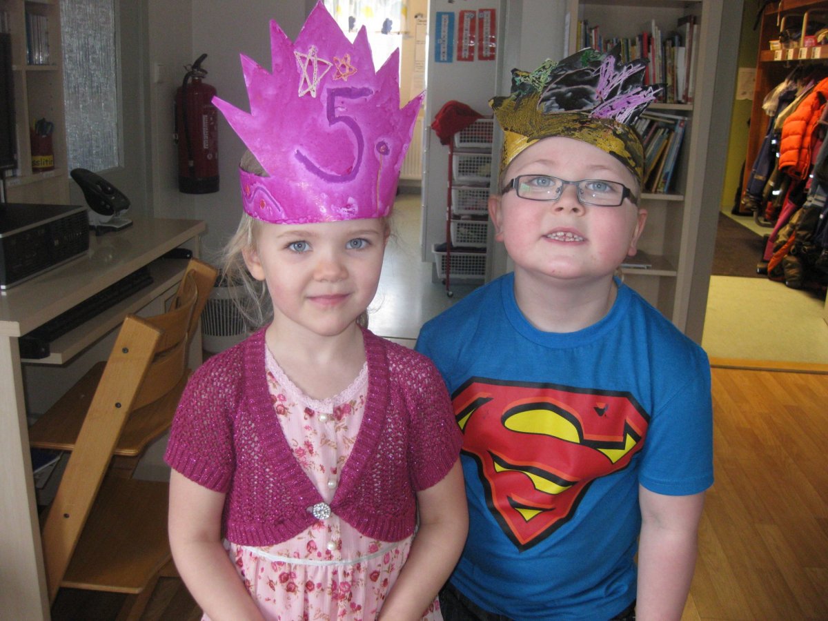 Íris Björk 5 ára og Þröstur 6 ára