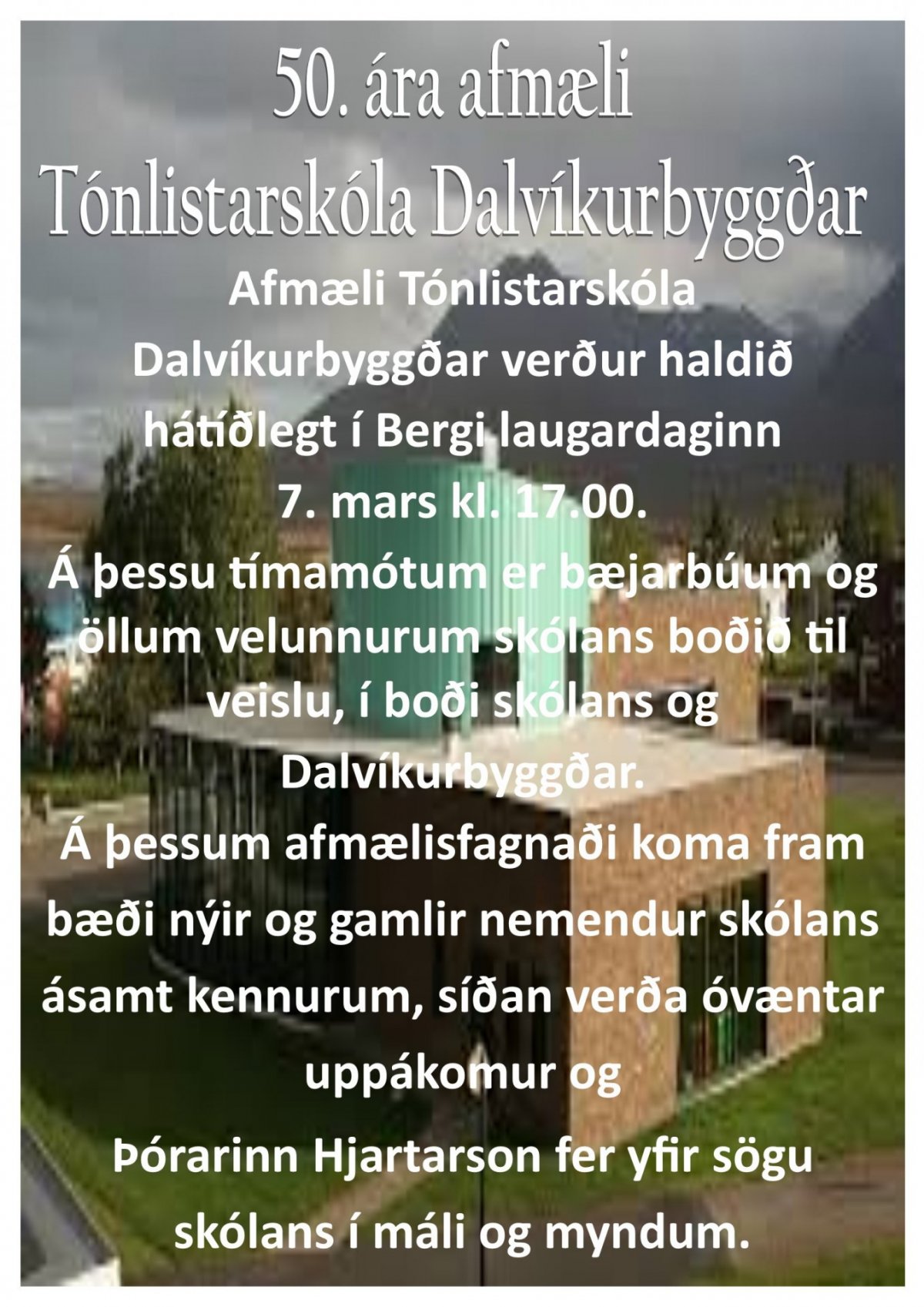 Afmæli Tónlistarskóla Dalvíkurbyggðar