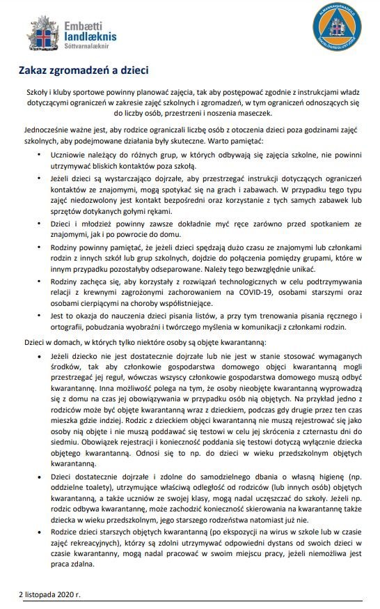 Zakaz zgromadzeń a dzieci