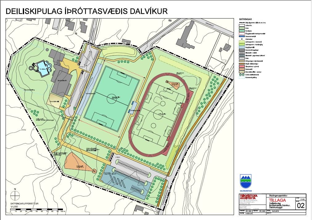 Íþróttasvæði Dalvíkur, tillaga að deiliskipulagi og breytingu á aðalskipulagi