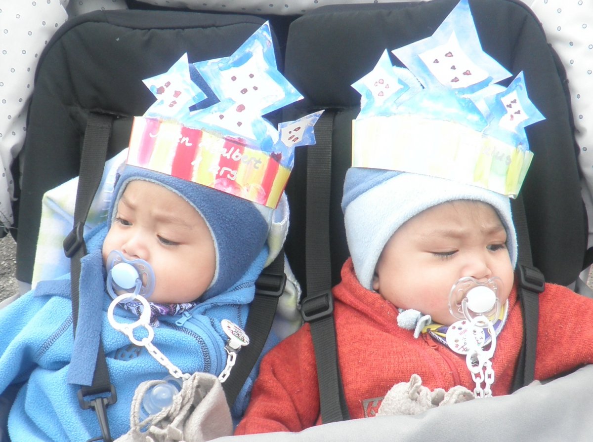 Jaden Aðalbert og Jermaine Alexius 1 árs