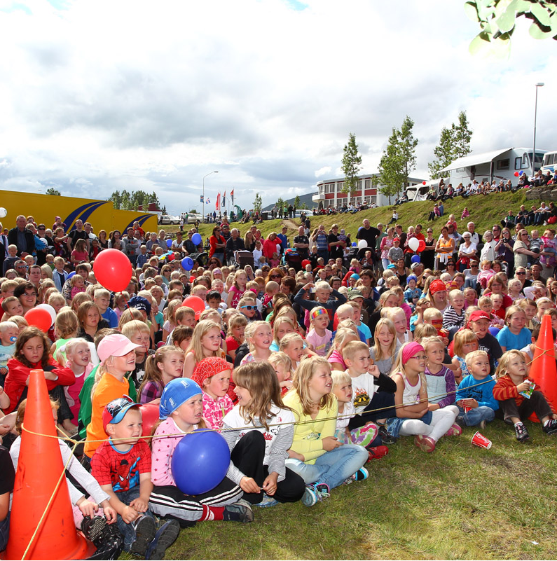 Fjölskyldan saman á Fiskideginum mikla, dagana 6. til 10. ágúst 2014 á Dalvík