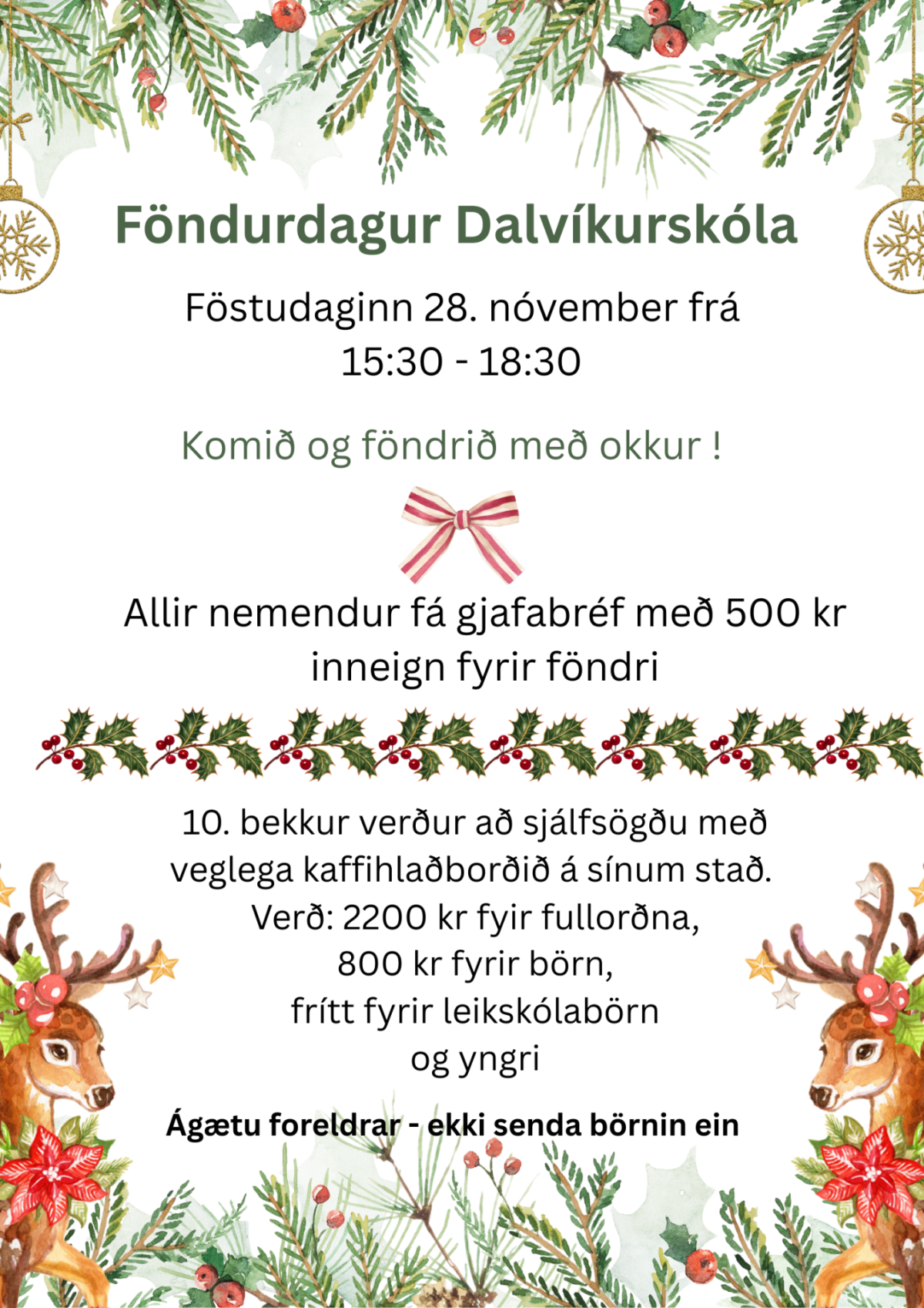 Föndurdagur 28. nóvember
