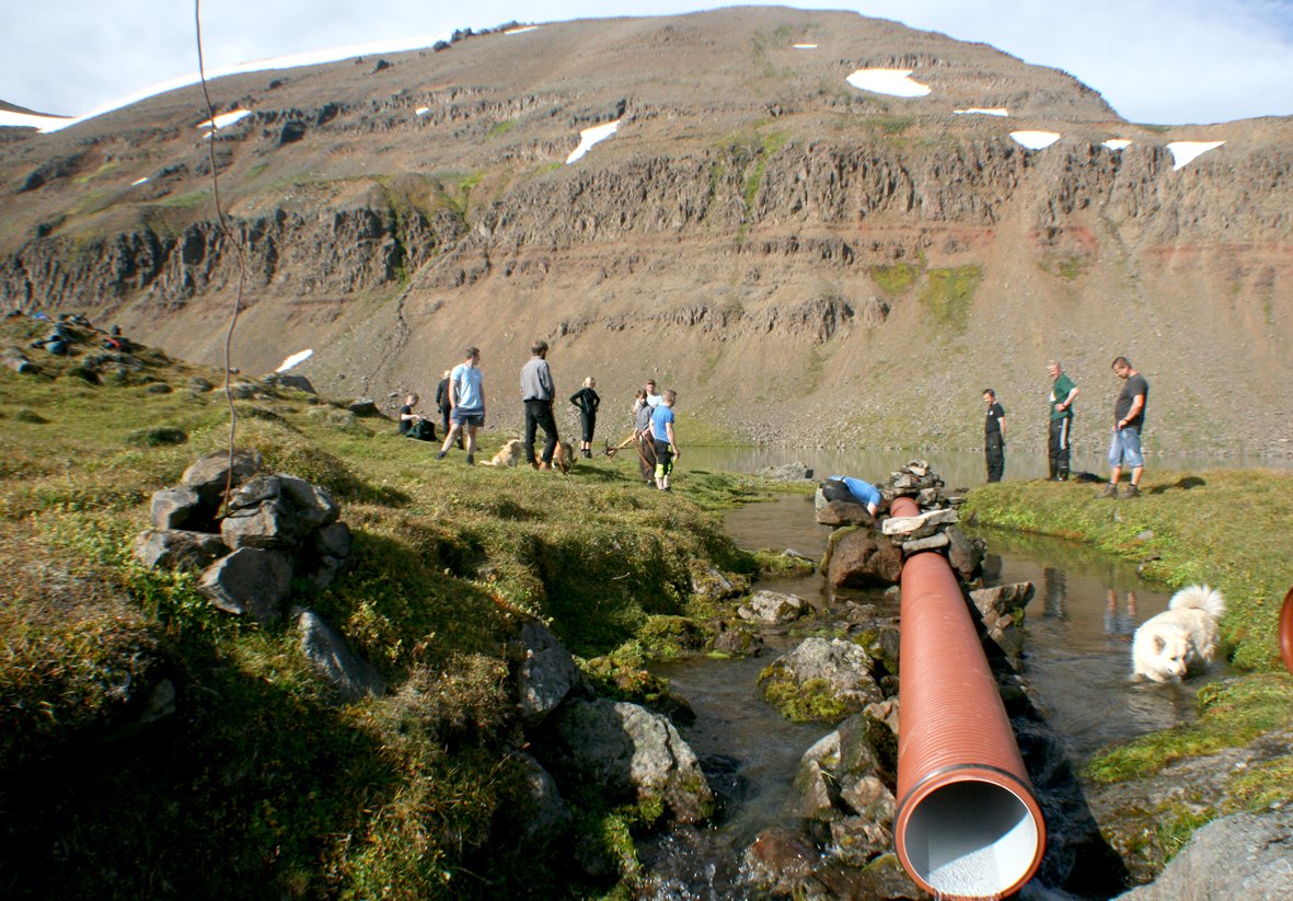 Frárennslisrör frá Nykurtjörn