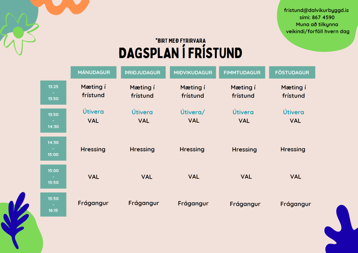 Skráning í frístund fyrir skólaárið 2025 - 2026