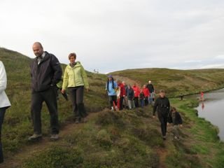 Himbriminn gladdi göngufólkið