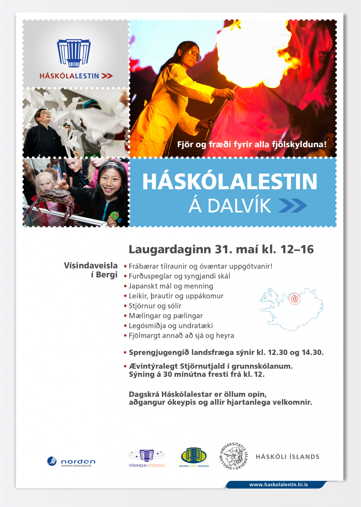 Háskólalestin á leið til Dalvíkur