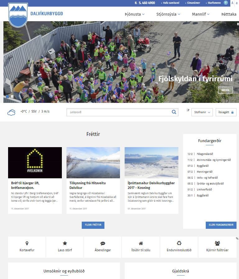 Vefur Dalvíkurbyggðar í 6. sæti yfir sveitarfélagavefi