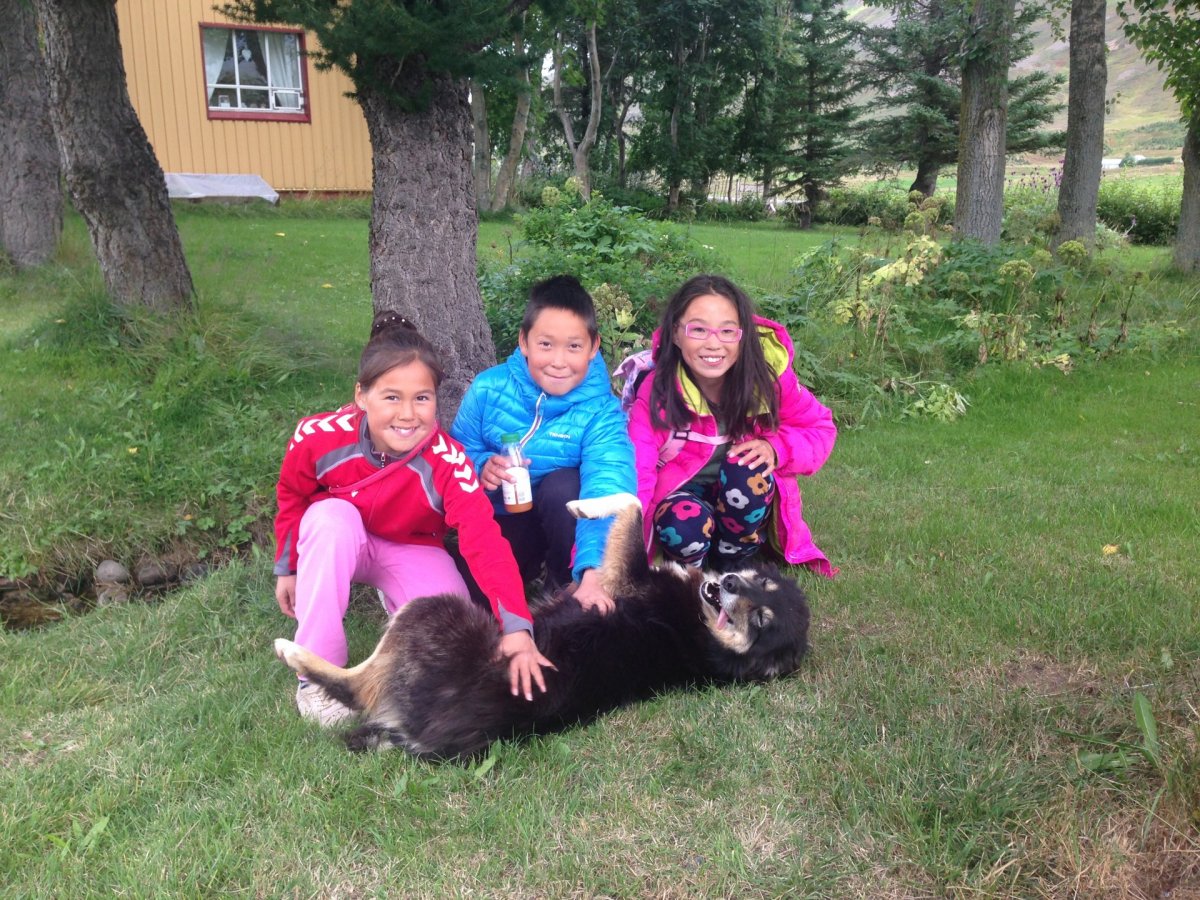 Skólabörn frá Ittoqqortoormiit í heimsókn