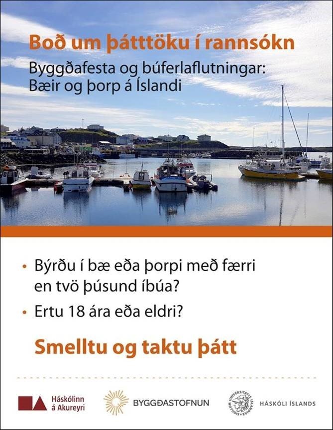 Byggðafesta og búferlaflutningar - könnun