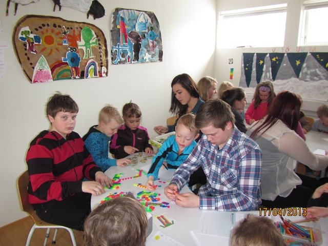 Nemendur úr Dalvíkurskóla í vinnustaðakynningu í Kátakoti