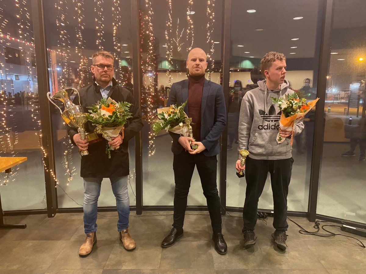 Frá vinstri: Rúnar Júlíus Gunnarsson - Íþróttamaður Dalvíkurbyggðar 2021, Steinar Logi Þórðarson og …