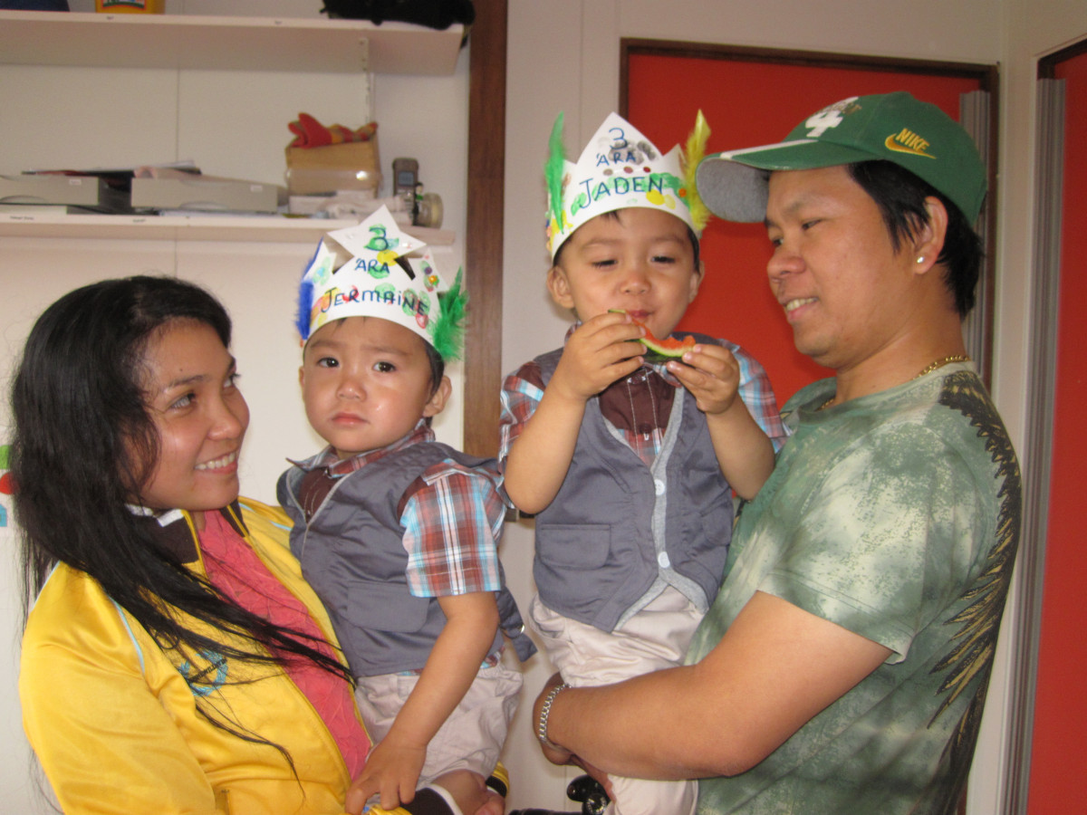 Jaden og Jermaine 3 ára