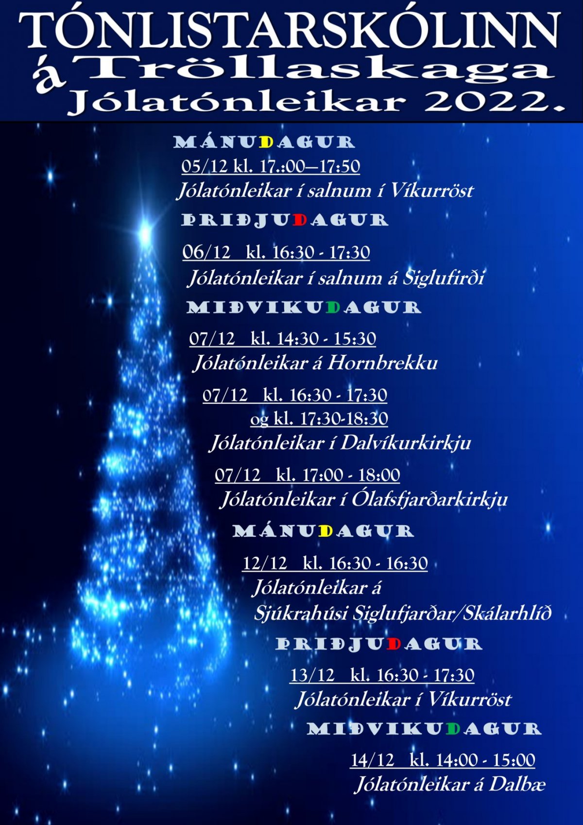 Jólatónleikar Tónlistarskólans