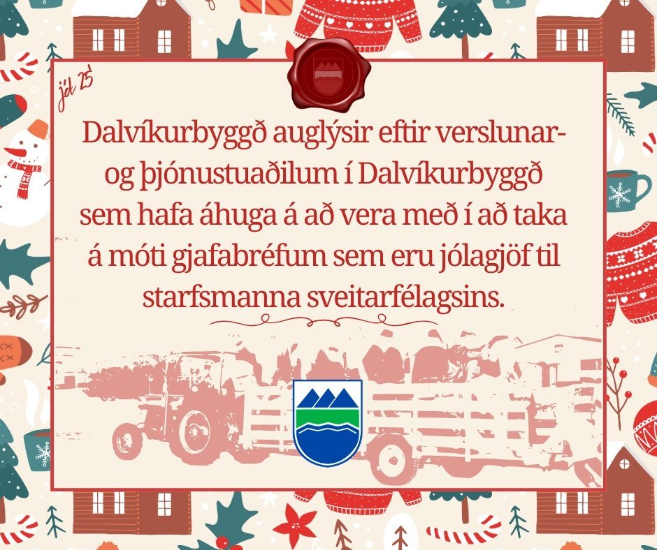 Dalvíkurbyggð auglýsir eftir verslunar- og þjónustuaðilum í Dalvíkurbyggð