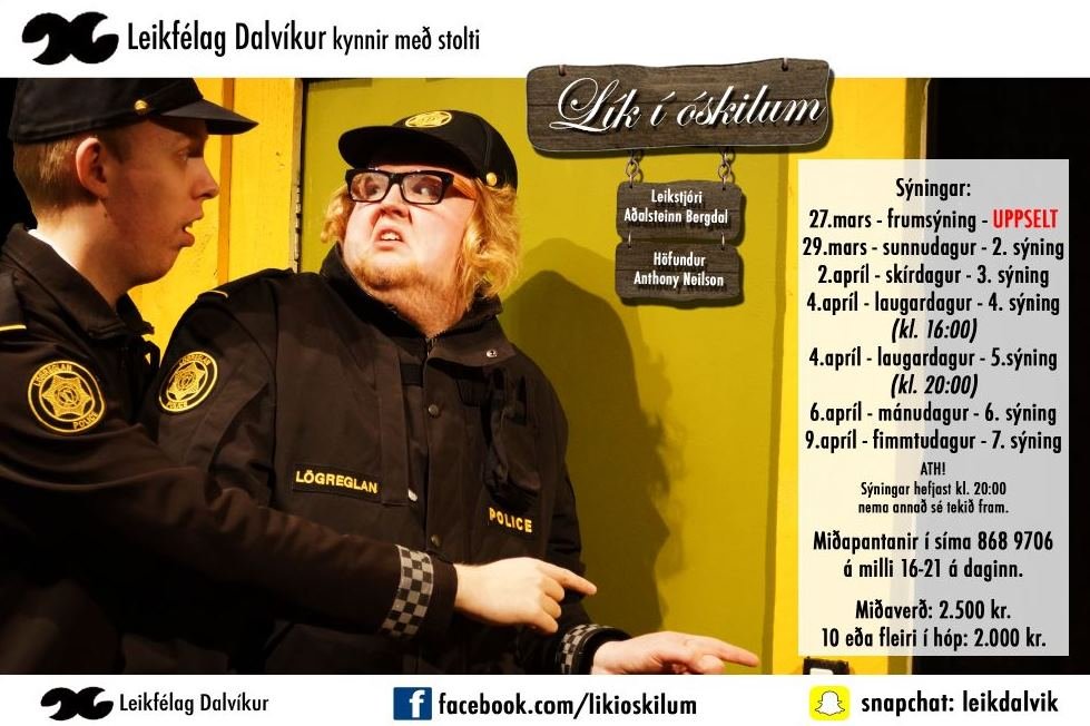 Leikfélag Dalvíkur frumsýnir verkið Lík í óskilum