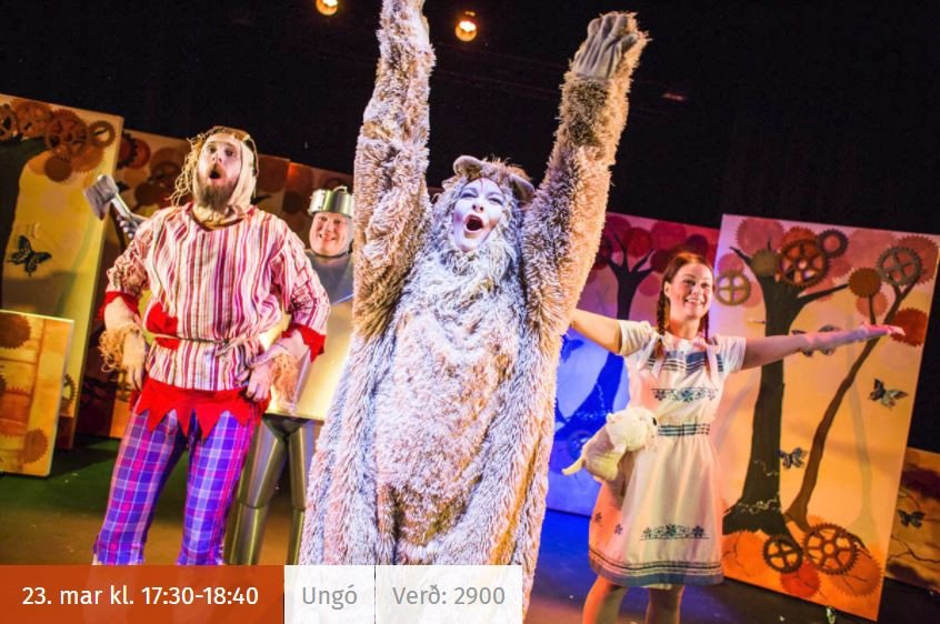 Leikhópurinn Lotta sýnir Galdrakarlinn í Oz í Ungó