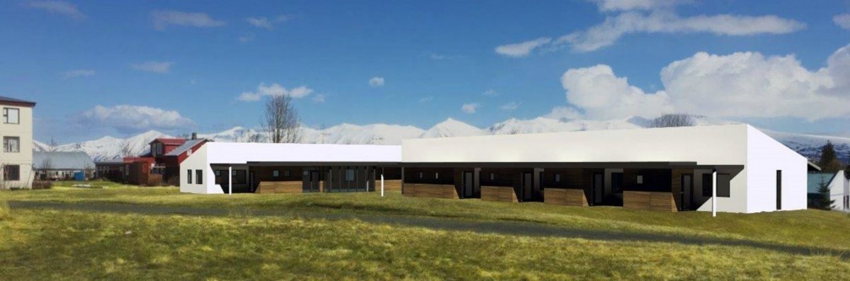 Teikning af kjarnanum sem er nú vel á veg kominn