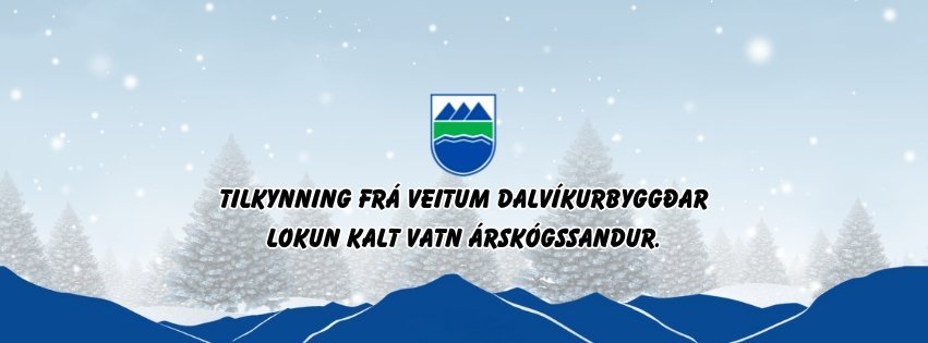 Tilkynning frá veitum-Árskógssandur
