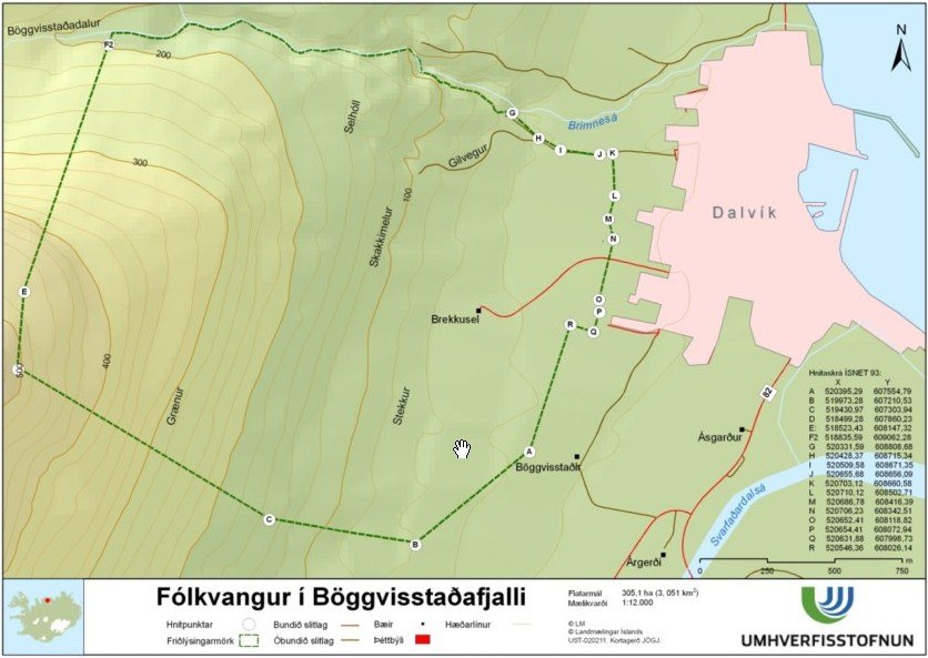 Fólkvangur í Böggvisstaðafjalli