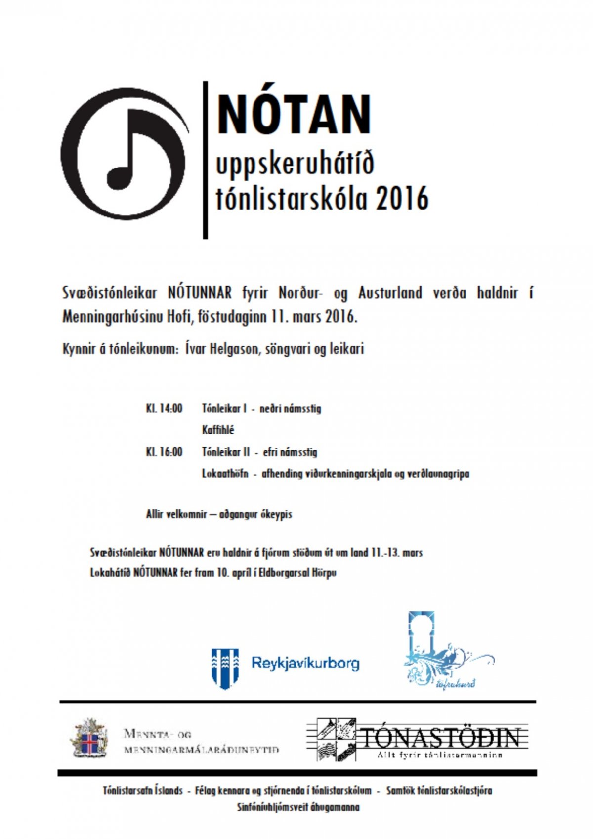Nótan í Hofi 2016