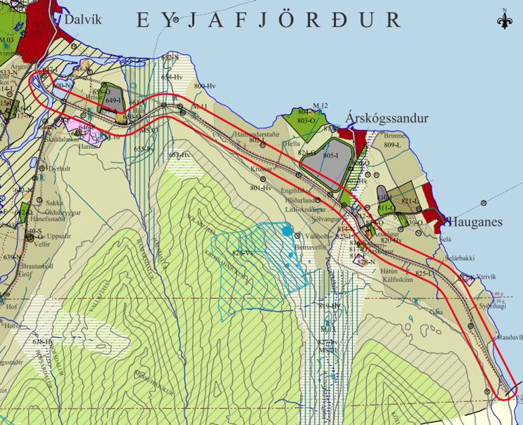 Dalvíkurlína 2  Breyting á Aðalskipulagi Dalvíkurbyggðar 2008-2020 Niðurstaða sveitarstjórnar