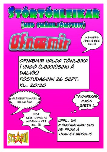 Ofnæmir með tónleika í UNGO