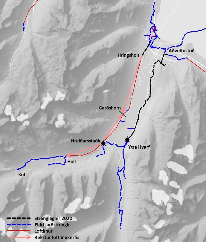 Upplýsingar vegna rafmagnsmála og lagningar jarðstrengja í Svarfaðardal.