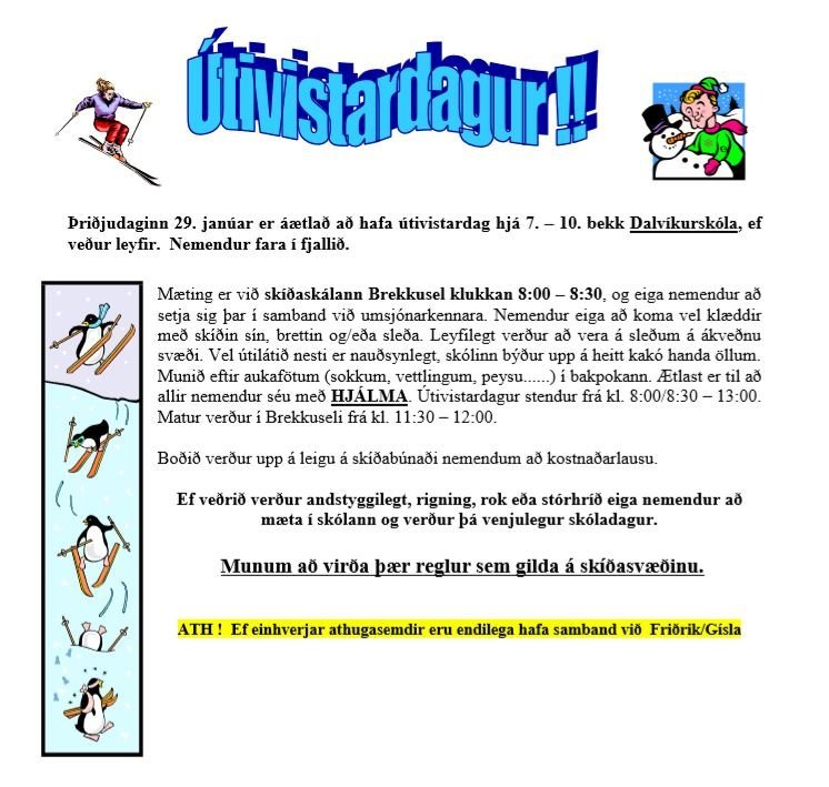 Útivistardagur eldra stigs