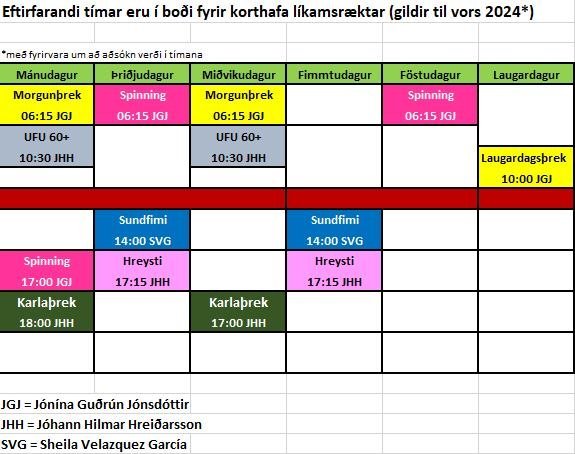 Íþróttamiðstöðin komin á fulla ferð.