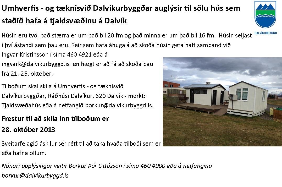 Tjaldstæðahús til sölu