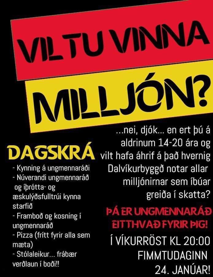 Kosning í Ungmennaráð Dalvíkurbyggðar