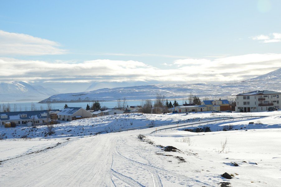 Vegurinn upp að Upsum