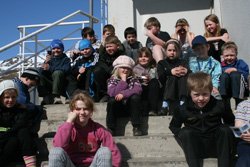 Tuttugu hressir krakkar úr Valsárskóla fóru í fyrstu Fuglaferðina