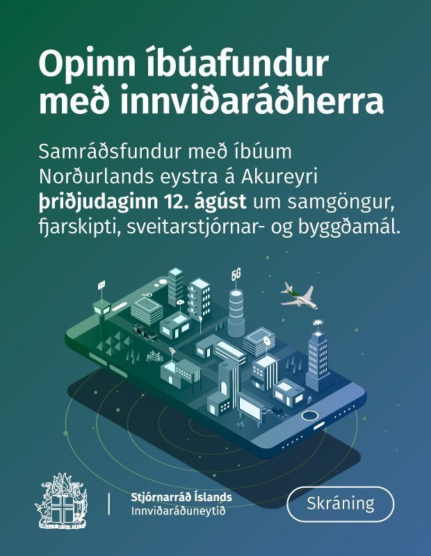 Opinn íbúafundur með innviðaráðherra 12. ágúst
